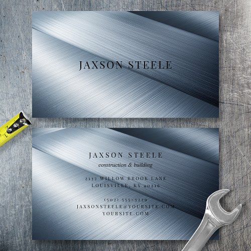 Brushed Steel Panel Business Card