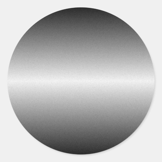 Brushed Steel Round Sticker (Front)