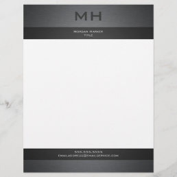 Brushed Steel Two Shades with Your Name Letterhead