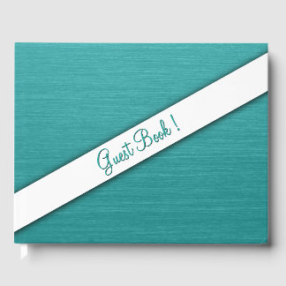 Brushed Teal Guest Book