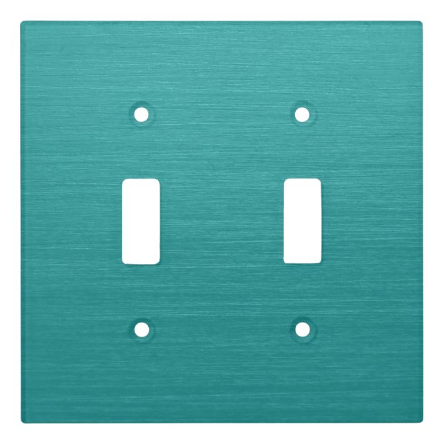 Brushed Teal Metal Look kash001 Light Switch Cover (Front)