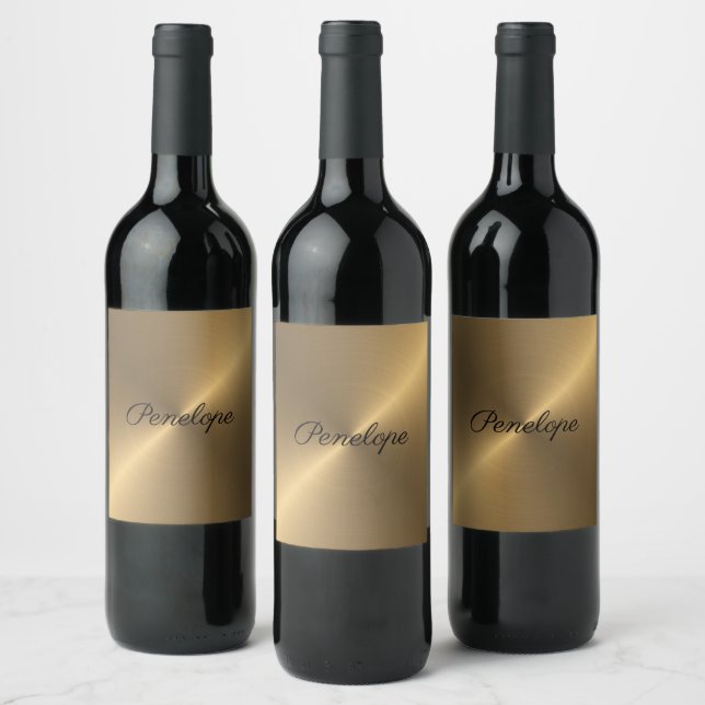 Brushed Texture Wine Label (Bottles)
