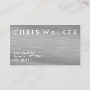 Brushed titanium metal texture business cards