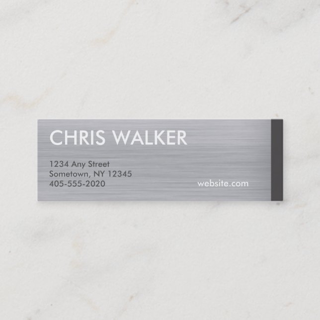 Brushed titanium metal texture mini cards (Front)