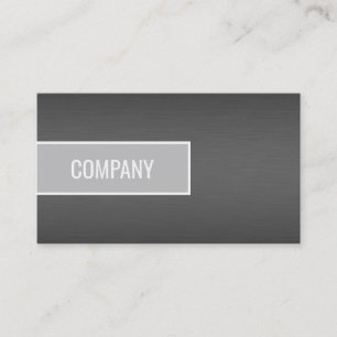 Brushed titanium with burnt orange business card