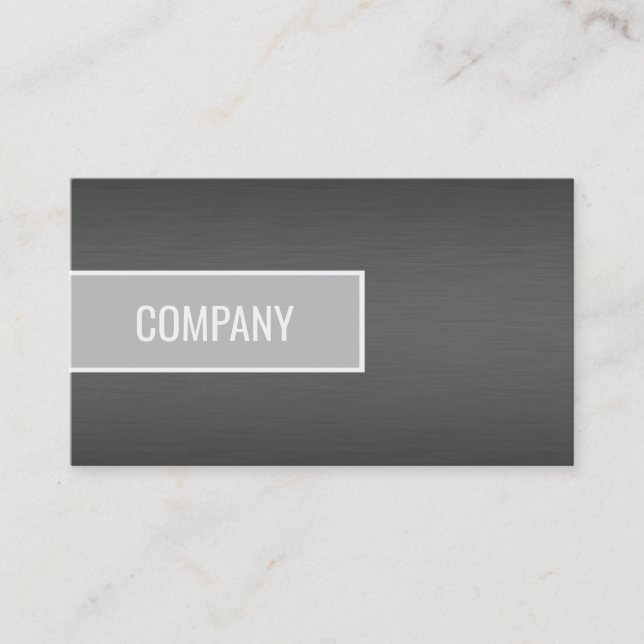 Brushed titanium with burnt orange business card (Front)