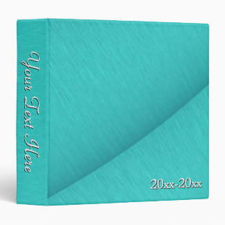 Brushed Turquoise Contour Name and Date Binder