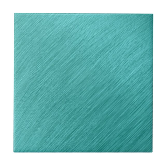 Brushed Turquoise Delight Ceramic Tile (Front)