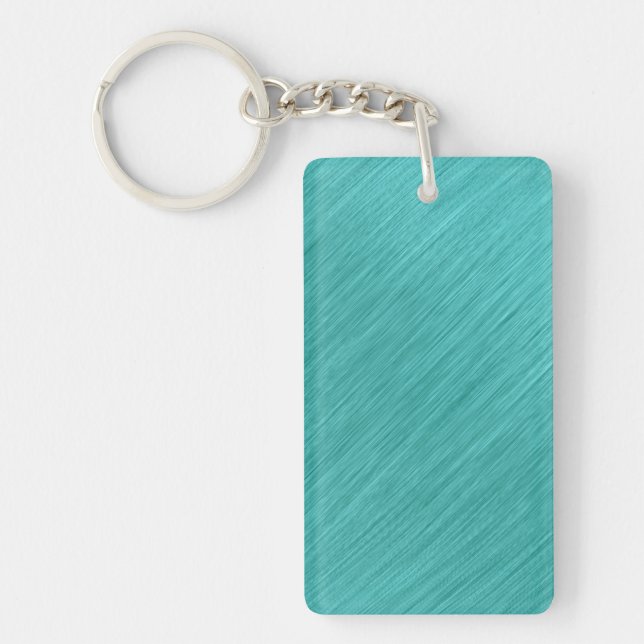Brushed Turquoise Delight Keychain (Front)