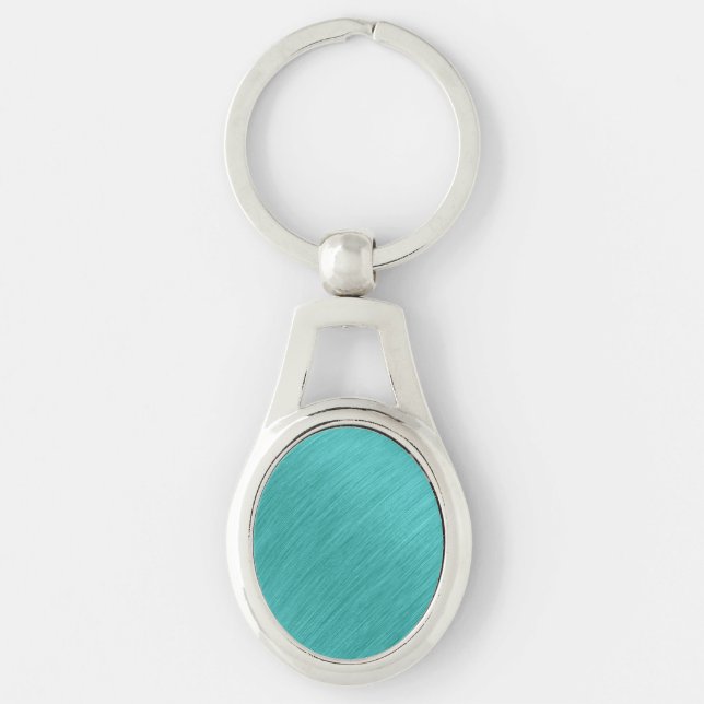 Brushed Turquoise Delight Keychain (Front)