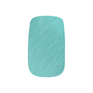 Brushed Turquoise Delight Minx Nail Art