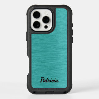 Brushed Turquoise Delight Personal iPhone 16 Pro Max Case