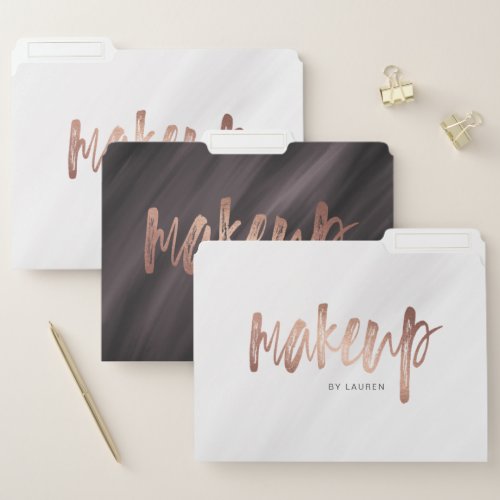 Brushed Typography Makeup Artist  File Folders