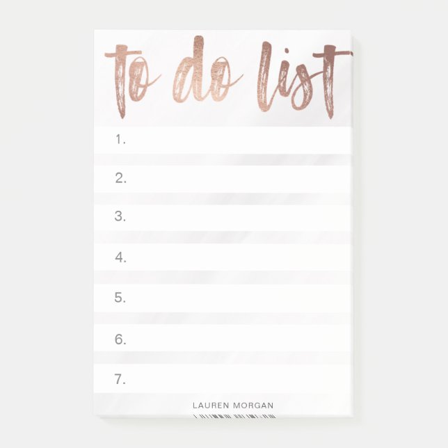 Brushed Typography To-do list Post-It Notes (Front)