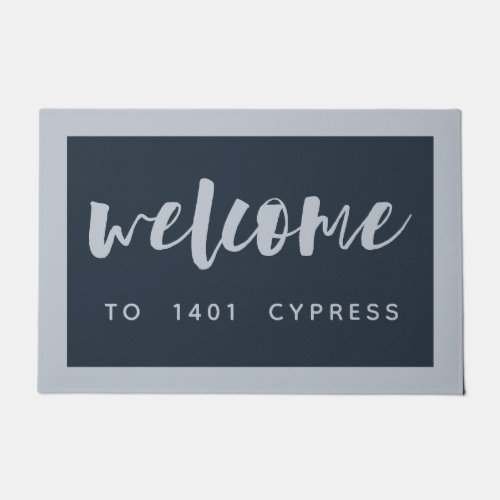 Brushed Welcome  Personalized Doormat