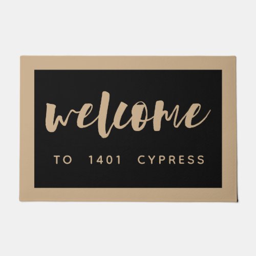 Brushed Welcome  Personalized Doormat