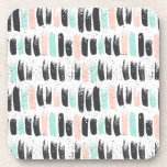 Brushes &amp; Ink Strokes Pattern Beverage Coaster