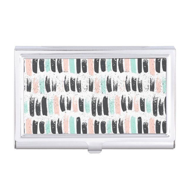 Brushes & Ink Strokes Pattern Business Card Case (Front)