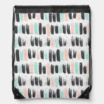 Brushes &amp; Ink Strokes Pattern Drawstring Bag