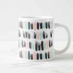 Brushes &amp; Ink Strokes Pattern Giant Coffee Mug