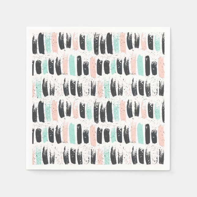 Brushes & Ink Strokes Pattern Napkins (Front)
