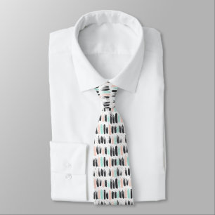 Brushes & Ink Strokes Pattern Neck Tie