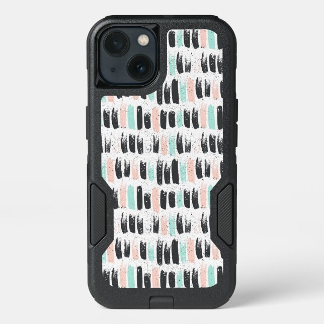 Brushes & Ink Strokes Pattern Otterbox iPhone Case (Back)