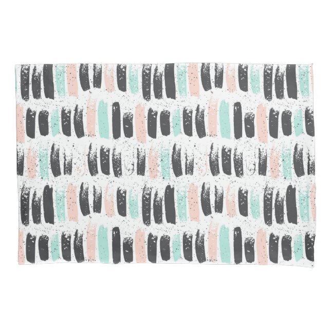 Brushes & Ink Strokes Pattern Pillow Case (Front-Left)