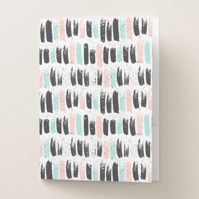 Brushes & Ink Strokes Pattern Pocket Folder (Front)