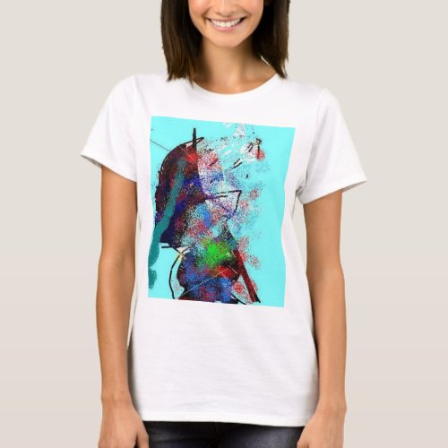 Brushes of Emotion An Abstract Symphony in Colors T_Shirt