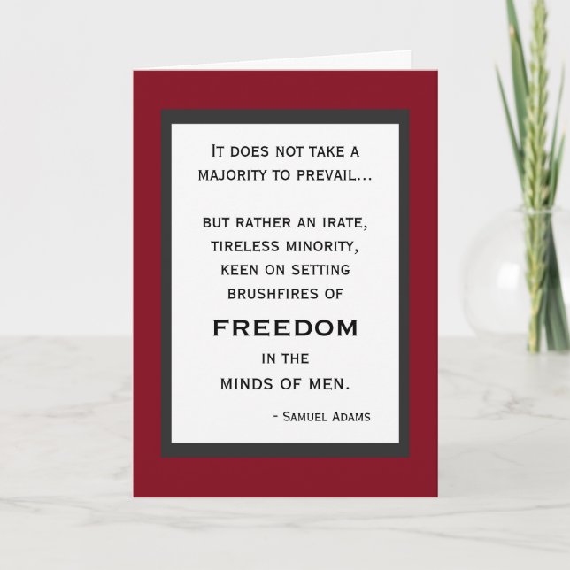 Brushfires of Freedom Birthday Card (Front)
