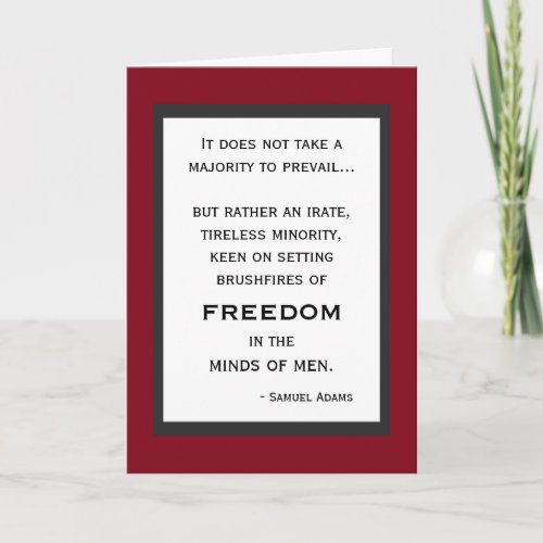 Brushfires of Freedom Birthday Card