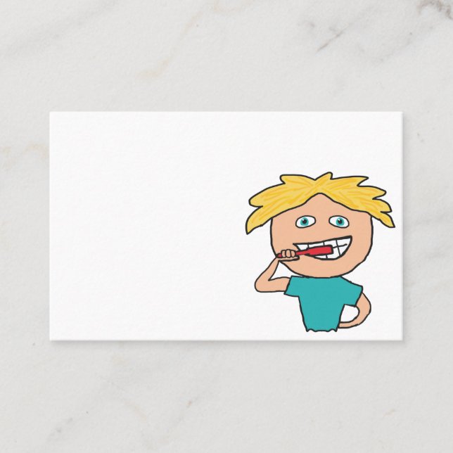 Brushing Teeth Business Card (Front)