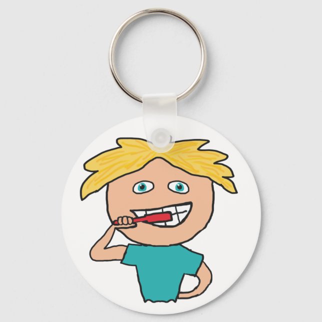 Brushing Teeth Keychain (Front)