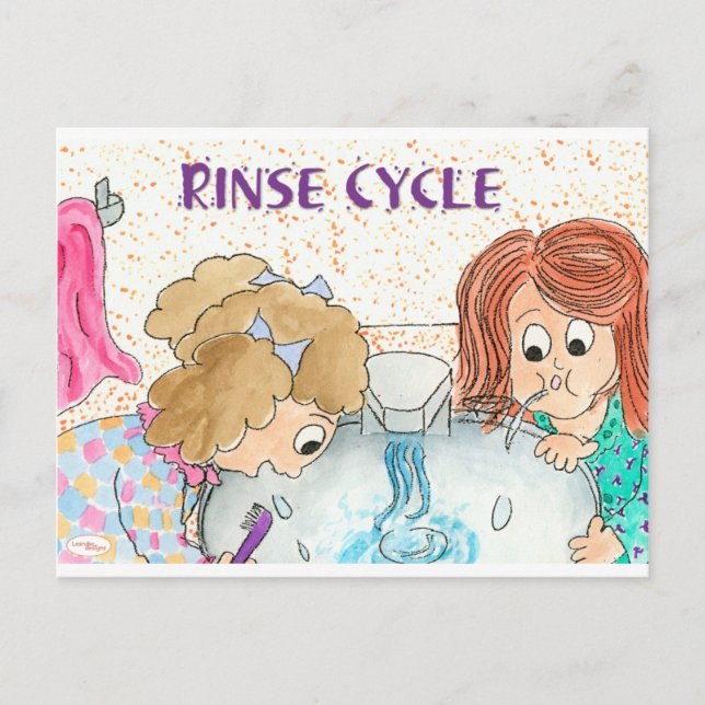 Brushing Teeth Kids Postcard (Front)