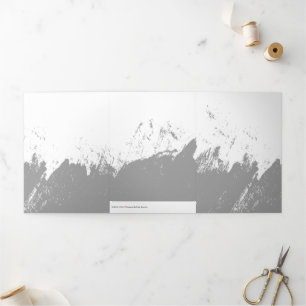 Brushstroke 11 Tri-Fold holiday card
