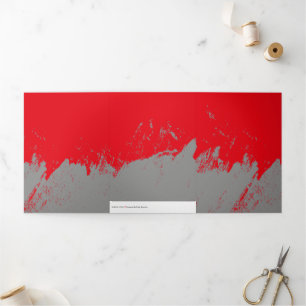 Brushstroke 12 Tri-Fold holiday card