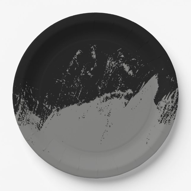 Brushstroke 2 paper plates (Front)