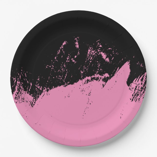 Brushstroke 4 paper plates (Front)