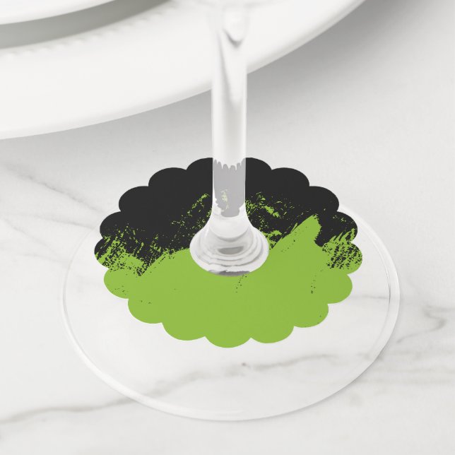 Brushstroke 5 wine glass tag (Close Up)