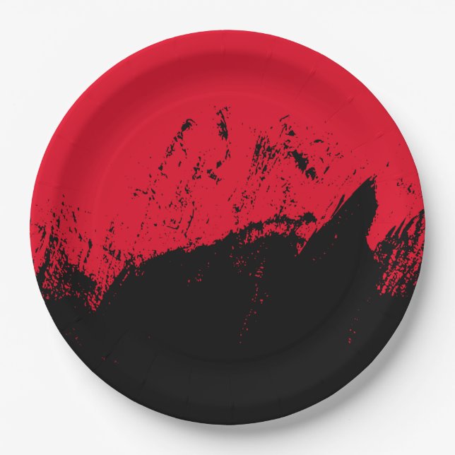 Brushstroke 9 paper plates (Front)