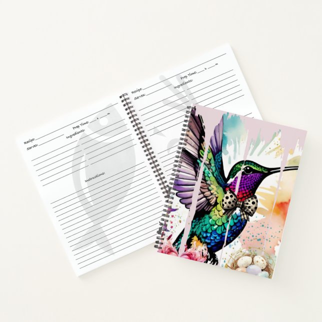 Brushstroke Bird Art Notebook (Inside)