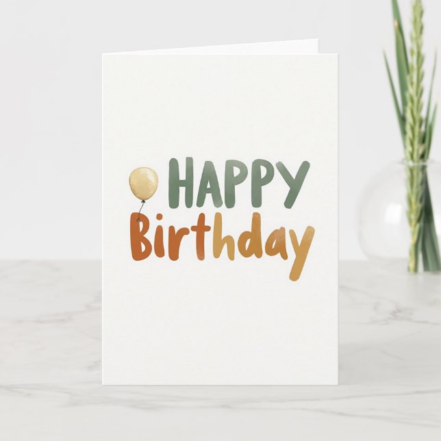 Brushstroke Birthday Warm Card (Front)
