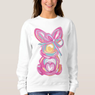 Brushstroke Bunny Gift For Her Sweatshirt