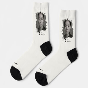 Brushstroke design for your image and text socks