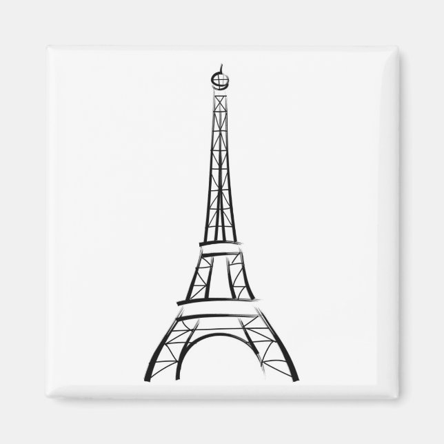 Brushstroke Eiffel Tower Magnet (Front)