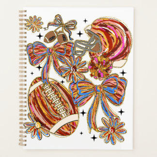 Brushstroke Football Coquette Planner
