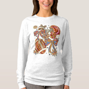 Brushstroke Football Coquette T-Shirt
