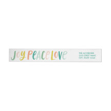 Brushstroke Joy Peace Love Wraparound Labels