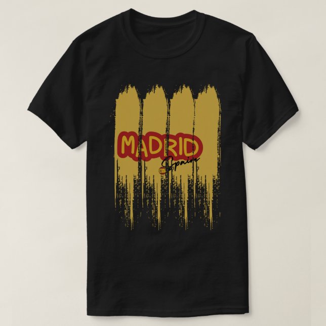 Brushstroke Liquid Design Madrid T-Shirt (Design Front)